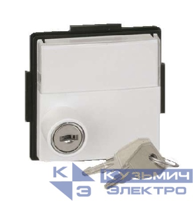 Крышка для розетки Simon27 Scudo с универс. замком антивандальная бел. 2705091-030