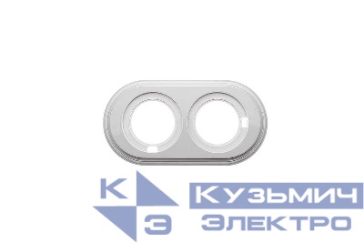 Рамка 2-м Лизетта ретро ABS-пластик бел. Bironi BF1-620-21