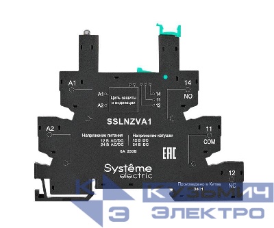 Розетка 24В AC/DC для реле интерфейсного 24В DC винтовой зажим SE SSLNZVA1