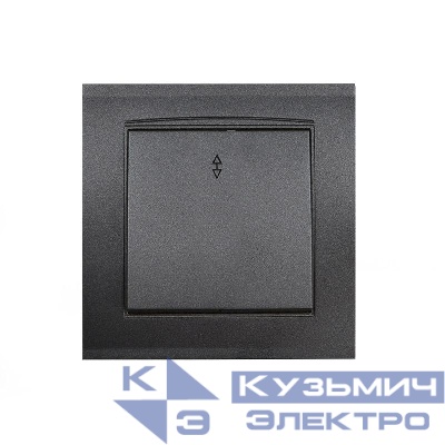 Переключатель проходной 1-кл. СП Бриллиант 10А IP20 в сборе графит Universal 7947373-Gr