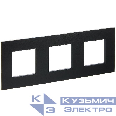 Рамка 3-м SKANDY SK-F33Bl металл черн. IEK SK-M32-M-K02