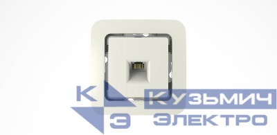 Розетка телефонная 1-м СП Lillium TF без вставки евро стандарт бел. Makel 71014