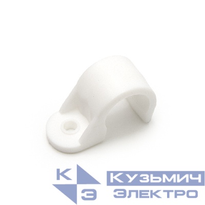 Крепеж-скоба односторонняя 16 мм (белая, 200 шт/уп) FEDAST