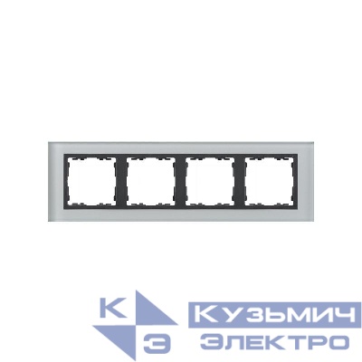 Рамка 4-м Simon82 Nature сер./графит стекло Simon 82847-35
