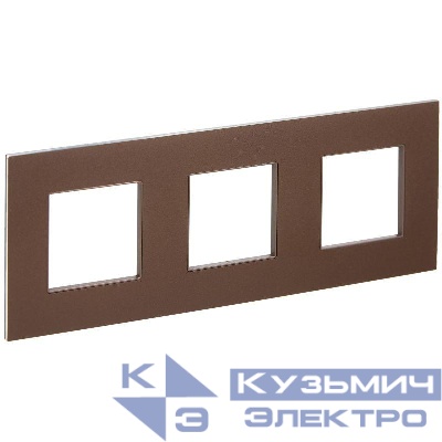 Рамка 3-м SKANDY SK-F33Br металл шоколад IEK SK-M32-M-K30