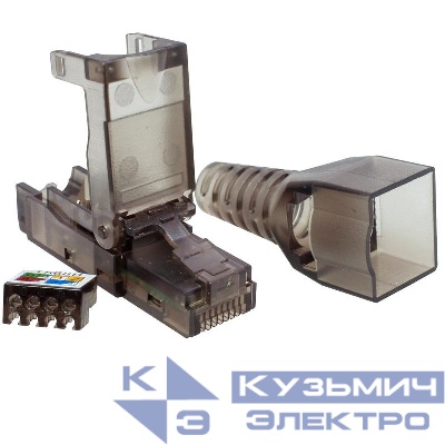 Коннектор 8P8C UTP кат.6A RJ-45 безынструментальный (DIY) SUPRLAN 10-0239-1