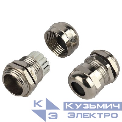 Ввод кабельный (сальник) PGM 11 d5-10мм (d отверст. 18.5мм) IP68 латунный (уп.5шт) Эра Б0065207