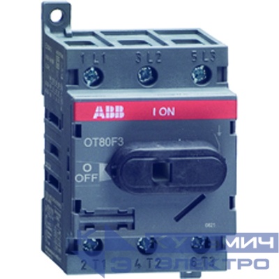 Рубильник 3п OT80F3 80А (75А AC23) ABB 1SCA105798R1001