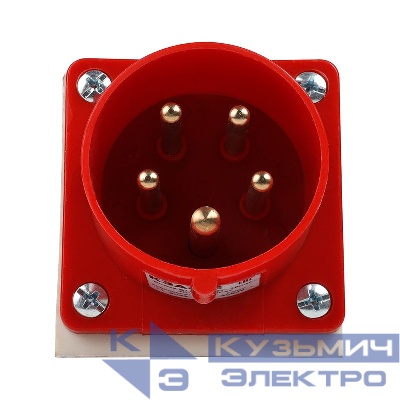 Вилка 515 16А 6h 380AC 3P+PE+N IP44 для монтажа на поверхность КЭАЗ 241215