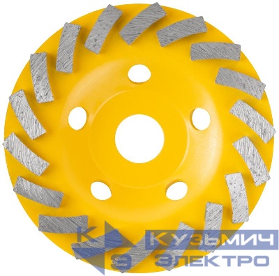 Диск шлифовальный алмазный посадочный диаметр 22.2мм "Турбо-сегмент" 125мм FIT 39516