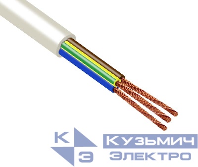 Провод ПВСнг(А)-LS 3х0.75 (2х0.75+1х0.75) 380В Б (уп.100м) ПромЭл 1347594
