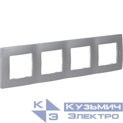 Рамка 4-м СП Etika IP20 алюм. IEK 672554