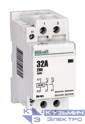 Контактор модульный МК-103 2НО 63А 230В DEKraft 18085DEK