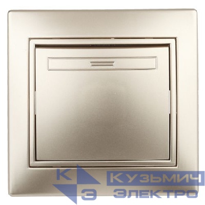 Переключатель промежуточный 1-кл. СП Plano 1-108-04 10А IP20 250В шампань Intro Б0053822