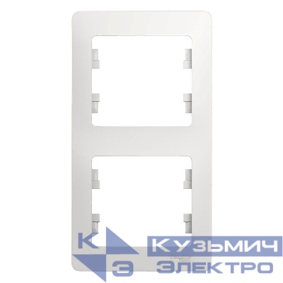 Рамка 2-м Glossa вертикал. бел. SE GSL000106