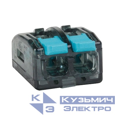 Клемма строительно-монтажная OptiKit СМК 221-412 с рычагом 2 отверстия 0.2-2.5(4.0)кв.мм КЭАЗ 351064