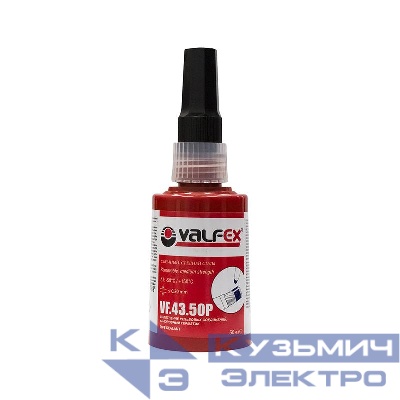 Клей-герметик анаэробный тюбик-поршень (50мл) (демонтаж с усилием) (72/6) син. VALFEX VF.43.50P
