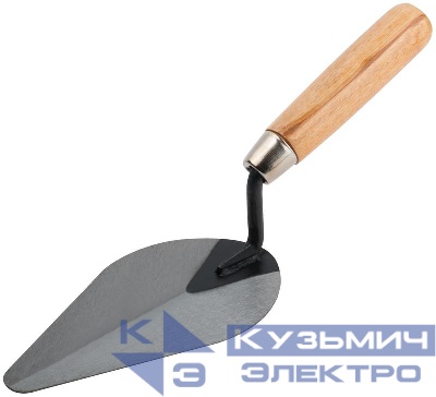 Кельма штукатура инструментальная сталь деревянная ручка 180мм MOS 04892М