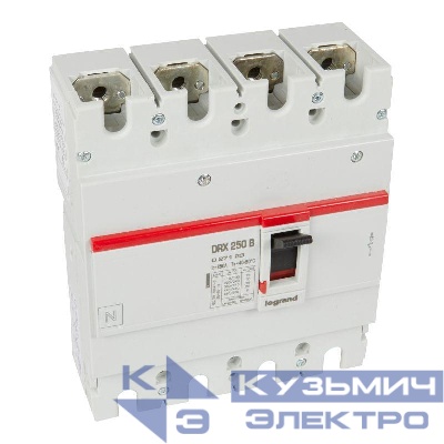 Выключатель автоматический 4п 250А 25кА DRX250 термомагнитн. расцеп. Leg 027123