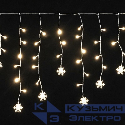 Гирлянда "Бахрома" DICLD-100WW-C 100 теплых бел. светодиодов 1.7х0.5м с насадками SHLights 4690601047205