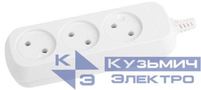 Колодка удлинителя 3-м без заземл. KX-3 Эра Б0028331