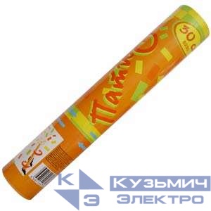 Пневмохлопушка (твист) 30см разноцв. папиросная/металлиз. бумага 10-20м (уп.12шт) SHLights 4607144112239
