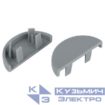 Заглушка для кабель-канала полукруглого 30х13 EC-KK-30-13-F сер. (уп.2шт) Эра Б0064962