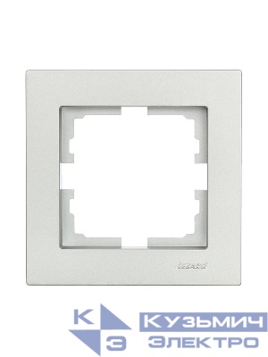 Рамка 1-местн. горизонт. VESNA платина LEZARD 742-3500-146