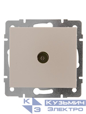 Розетка телевизионная проходная TV СП Rain 16А IP20 механизм жемчуж./бел. перламутр. LEZARD 703-3088-129