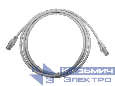 Патч-корд UTP4 cat.6a, 2.0м, литой коннектор, серый, LSZH, NETKO Expert CKC