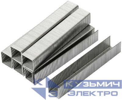 Скоба для степлера закален. 11.3х0.7мм 12мм тип 53 узкая (уп.1000шт) КУРС 31364