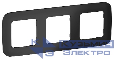 Рамка 3-м СП FLITE РУ-3-А-ФлЧ черн. IEK FI-M32-31-20-K02