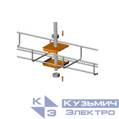 Фиксатор для подвеса проволочного лотка на шпильке Промрукав PR08.5214