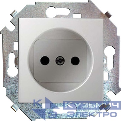 Розетка 1-м СП Simon 15 16А IP20 250В без заземл. винтов. клеммы механизм бел. Simon 1591431-030