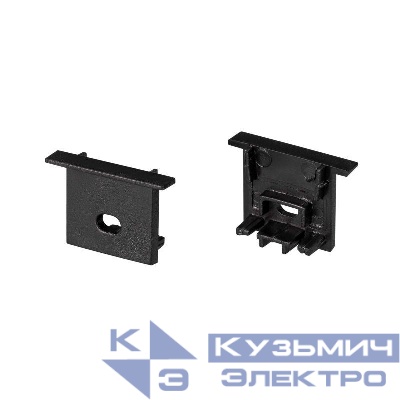 Заглушка SL-COMFORT-1716-F BLACK c отверстием пластик Arlight 031775