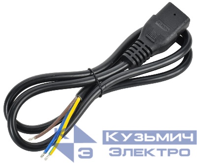 Кабель электропитания PDU 3х1.5 1М C19-б/р ITK PC-C19-1M