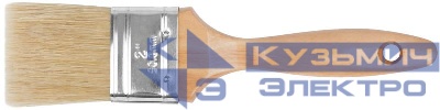 Кисть флейцевая "профи" натур. светлая щетина деревянная ручка 2дюйм (50мм) FIT 01115