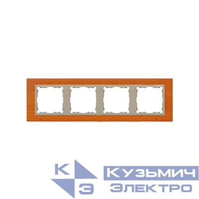 Рамка 4-м Simon82 Nature вишня/шампань дерево Simon 82947-67