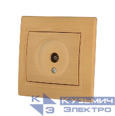 Розетка телевизионная проходная TV Mira ясень LEZARD 701-4747-129